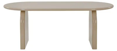 Produktbild von Esstisch für 8 Personen aus MDF - Glänzendes Beige - FELYRIA