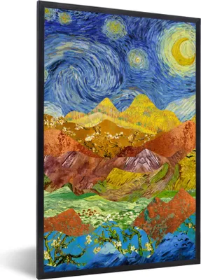 Produktbild von MuchoWow® Gerahmtes Poster Van Gogh - Alte Meister - Malerei 20x30 cm - Poster mit Schwarzem Bilderrahmen Wandposter Rahmen Foto Bilder - Drucken - Bilder Poster im Rahmen