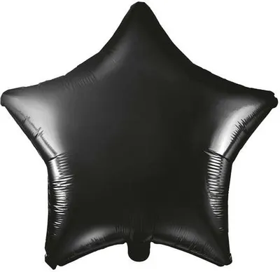 Produktbild von Folienballon STAR, 48 cm, schwarz, 1 Stk.