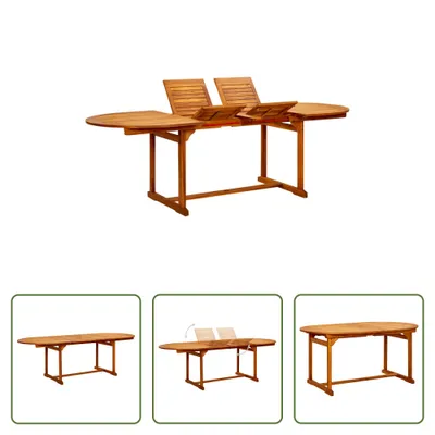 Obrázok produktu pre The Living Store záhradný jedálenský stôl (160-240)x100x75 cm z masívneho dreva akácie