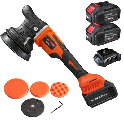 Produktbild von RETTER 20V Akku Exzenter Poliermaschine 15mm Hub mit 2 Akkus
