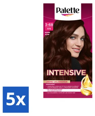 Zdjęcie produktu dla 5 sztuk farby do włosów Poly Palette - odcień mahoń 878 - pojemność 115 ml - zestaw ekonomiczny