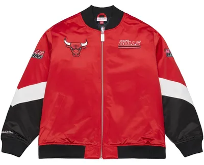 Produktbild von M&N Midweight Satin Bomber Jacke Chicago Bulls - S