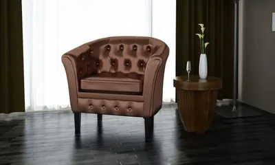 Produktbild von vidaXL Clubsessel Braun Kunstleder