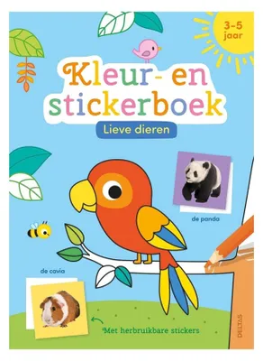 Zdjęcie produktu dla Deltas Mal- und Stickerbuch mit süßen Tieren