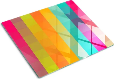 Imagen del producto de Cubierta para placa de cocina – Cubierta para placa de inducción – Placa de vidrio protectora – 60x52 cm – Placas de vidrio protectoras para cocina – Vidrio templado – Cuadrados de colores