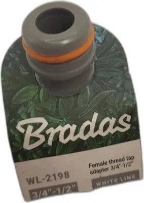 Produktbild von Bradas Hahnstück WHITE LINE 1/2" - 3/4" grau/weiß