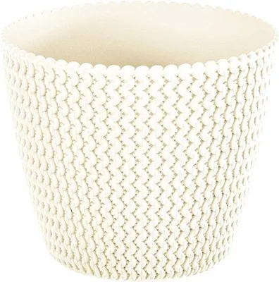 Immagine prodotto di 100 vasi da fiori in vimini di piccole dimensioni (15 cm), set di vasi in plastica rosso-marrone per piante da esterno e da interno