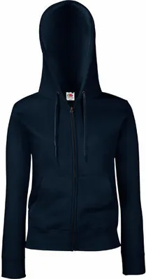 Produktbild von Fruit of the Loom - Lady-Fit Premium Hooded Sweat Jacket - Deep Navy - XXL