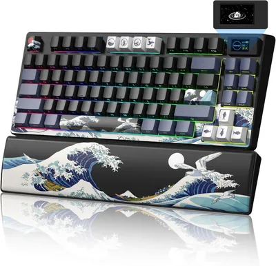 Imagen del producto de Teclado mecánico, 75%, inalámbrico, Bluetooth, USB-C, Wi-Fi