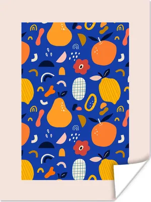 Produktbild von MuchoWow® Poster Lebensmittel - Obst - Blume - Rosa - Zitrone 120x160 cm - Wandbilder