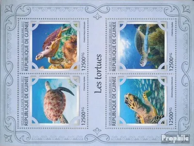 Produktbild von Briefmarken Guinea 2017 Mi 12196-12199 Kleinbogen (kompl. Ausgabe) postfrisch Schildkröten