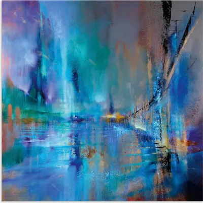 Produktbild von ARTland Wandbild Alu für Innen & Outdoor Die Brücke Größe: 40x40 cm