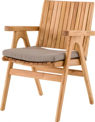 Produktbild von Eleganter Holzstuhl in Braun für Wohnzimmer und Esszimmer