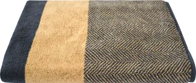 Produktbild von Dyckhoff Saunatuch XL Two-Tone Stripe gelb 100,0 x 200,0 cm