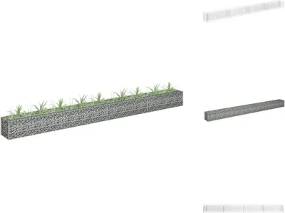 Produktbild von vidaXL Gabionen-Hochbeet Verzinkter Stahl 360×30×30 cm -  Blumentöpfe & Pflanzgefäße