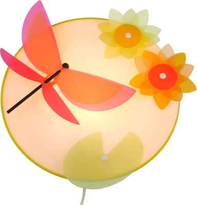 Produktbild von Niermann Leuchten Wandleuchte Libelle - Maße: 25 cm x 25 cm x 8 cm - Farbe: gelb, multicolor; 40683