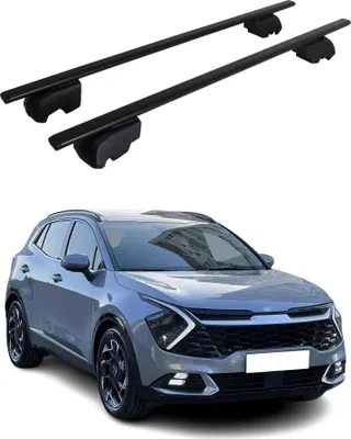 Image de Barres de toit Transversales pour Kia Sportage 2021-2023 Fer Noir ABE