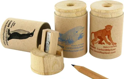 Immagine prodotto di Affilatore eco 1 disegni in legno assortiti Confezione da 20 pezzi