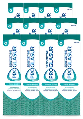 Produktbild von 12 x Sensodyne Proglasur Fresh & Clean Zahnpasta - 75 ml - Vorteilspackung - 12 Stücke