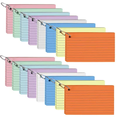 Produktbild von 800 Farbige Karteikarten - 127x76mm Notizkarten