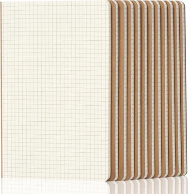 Produktbild von Set von 12 A5 Notizbüchern, 60 Seiten, 80 gsm, liniert und kariert, für Notizen