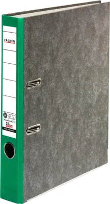 Produktbild von Falken 25x Ordner RC-Wolkenmarmor A4 farbiger Rücken 50mm Rücken grün 80023500F