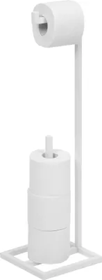 Produktbild von FRAMADO Metall Toilettenpapierständer, Klopapierhalter Weiss mit Ersatzrollen