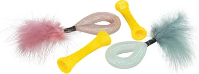 Immagine prodotto di Set di tubi, giocattoli, per gatti, 4 pezzi, fino a 15 cm, con erba gatta