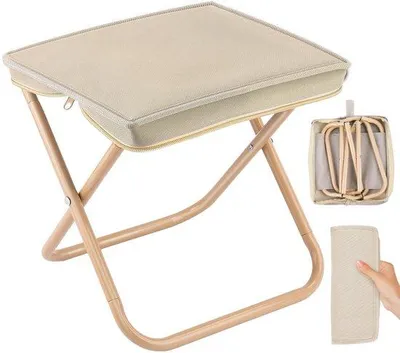 Produktbild von Faltbarer Hocker, ultraleicht – kompakt – tragbar – ideal zum Camping und Wandern – Tragfähigkeit 120 kg – Campingstuhl
