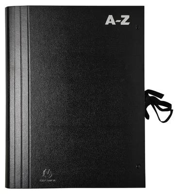 Produktbild von Exacompta Fächermappe hoher Kapazität A-Z 20 Fächer schwarz Schwarz 61550B