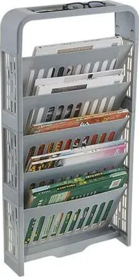 Produktbild von 360Home Sortierregal Bücherregal Regal Zeitschrift Hefte Organisator Grau