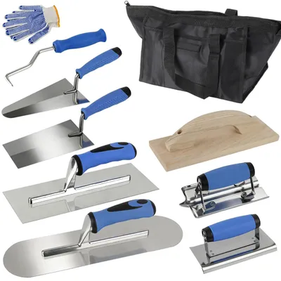 Produktbild von Metselaartrommelset 9-teilig - Edelstahl - Troffel- und Spachtelwerkzeuge