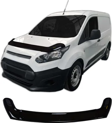 Produktbild von SCOUTT | Motorhaube Windabweiser Insekten Steinschlagschutz Für Ford Transit Connect ab 2014, Aerodynamisch, Einfache Montage, Getönt, Spezielle Halterungen Für Die Haube (Ohne Bohren)