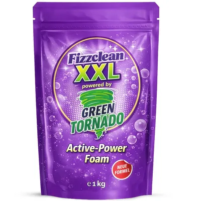 Produktbild von Fizzclean XXL by Green Tornado | WC-Schaumreiniger | Schaum | WC-Reiniger Tabs Alternative  | 1 kg Pulver Doy