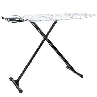 Produktbild von A. Basics Bügelbrett mit H-förmiger Bügeleisenablage, Höhenverstellbar, 122cm x