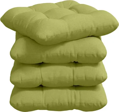 Obrázok produktu pre vidaXL Vankúš na sedenie 4 ks Svetlozelená 45 x 45 x 12 cm Látka