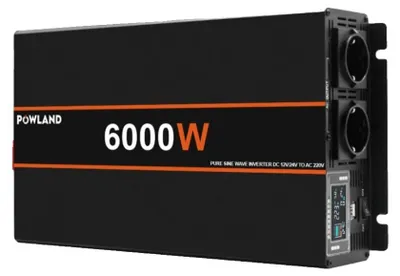 Immagine prodotto di Inverter a onda sinusoidale pura, con doppia presa di corrente, porta USB, 6000W-24V