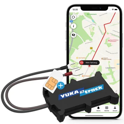 Produktbild von YUKAtrack IoT easyWire 2G AIO GPS Car Tracker with SIM+ Data Flat