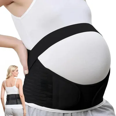Immagine prodotto di Cintura di supporto per gravidanza, triplo supporto per addome, schiena e fianchi, traspirante, regolabile, per