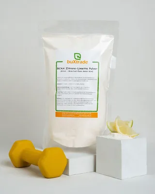 Produktbild von Zitrone-Limette / 1 kg BCAA 2:1:1 | L-Leucin | L-Isoleucin | L-Valin | Aminosäure