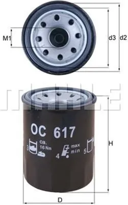 Produktbild von Ölfilter KNECHT OC 617