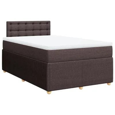 Produktbild von Boxspringbett mit Matratze Dunkelbraun 120x190 cm Stoff