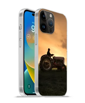 Produktbild von MuchoWow® Handyhülle Schutzhülle Hülle für Apple iPhone 14 Pro - Softcase Traktor - Landwirt - Nebel Silikon Softcase Handy Hülle - Umschlag
