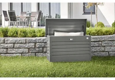 Obrázek produktu pro Zahradní box na polstry Biohort 100, 101 x 46 x 61 cm šedý křemen metalický