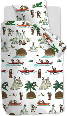 Produktbild von Hannekejag Renforcé-Bettwäsche-Garnitur Wigwam Farbe Multi Größe 135x200+80x80