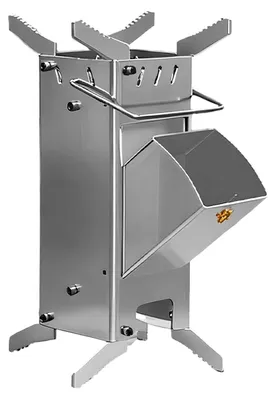 Produktbild von Holzbefeuerter Raketenofen für Camping, Outdoor-Aktivitäten, Rucksackreisen, Notfälle, Überleben, Wandern, Reisen, Picknicks, Grillen – tragbarer Holzofen aus Edelstahl