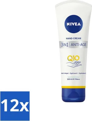 Produktbild von NIVEA - Handcreme - 3-in-1 Q10 Anti-Aging - Anti-Falten - Gleicht aus - Spendet Feuchtigkeit - 100 ml - Vorteilspack - 12 Stücke