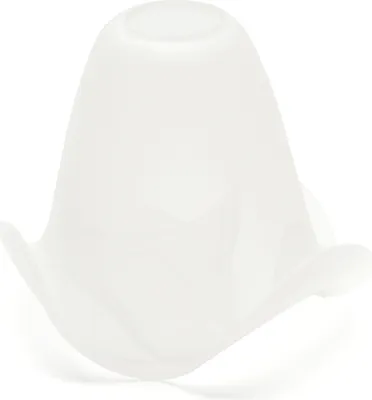 Produktbild von Ersatzglas Lampenschirm aus Glas Blütenform Alabaster Florentiner Blütenglas Ø130mm Höhe 105mm opal weiß