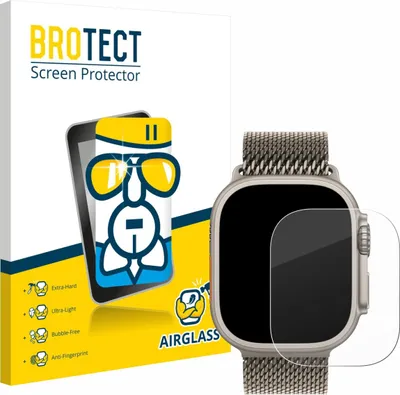 Produktbild von BROTECT Schutzglas für Apple Watch Ultra / Ultra 2 / Ultra 3 (49 mm) Schutzfolie Panzer Folie Glas Display Schutz klar